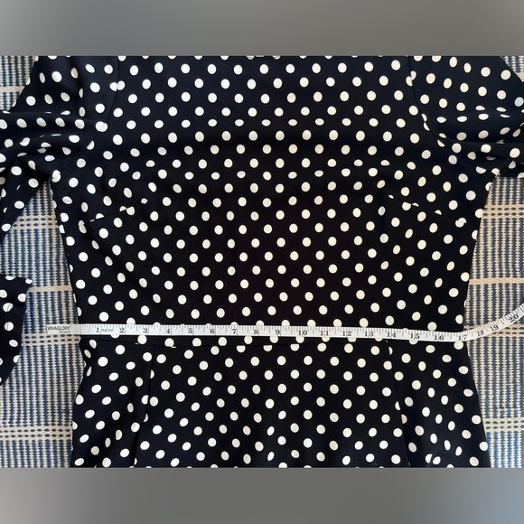 Kate Spade Lia dot ponte dress black white size XL - Picture 8 of 8